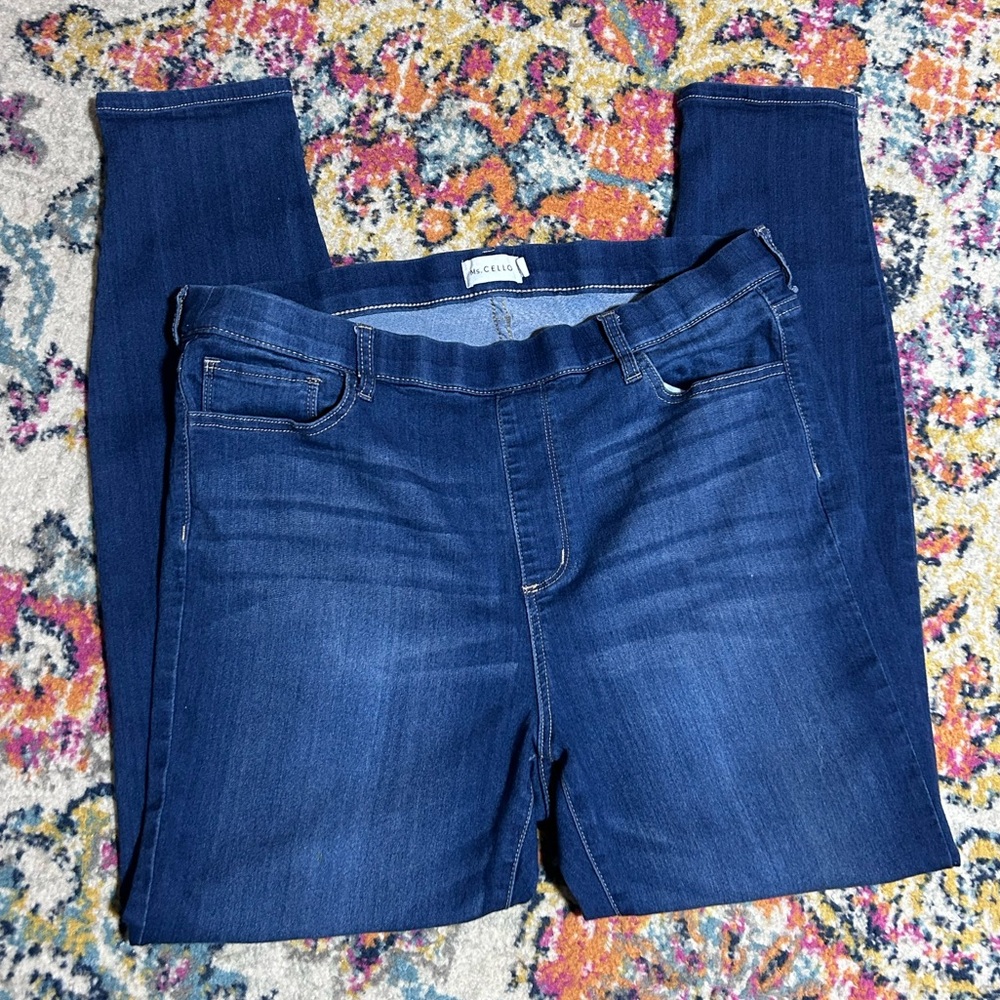 Ms. Cello | Pull On Skinny Jegging Jeans 2X